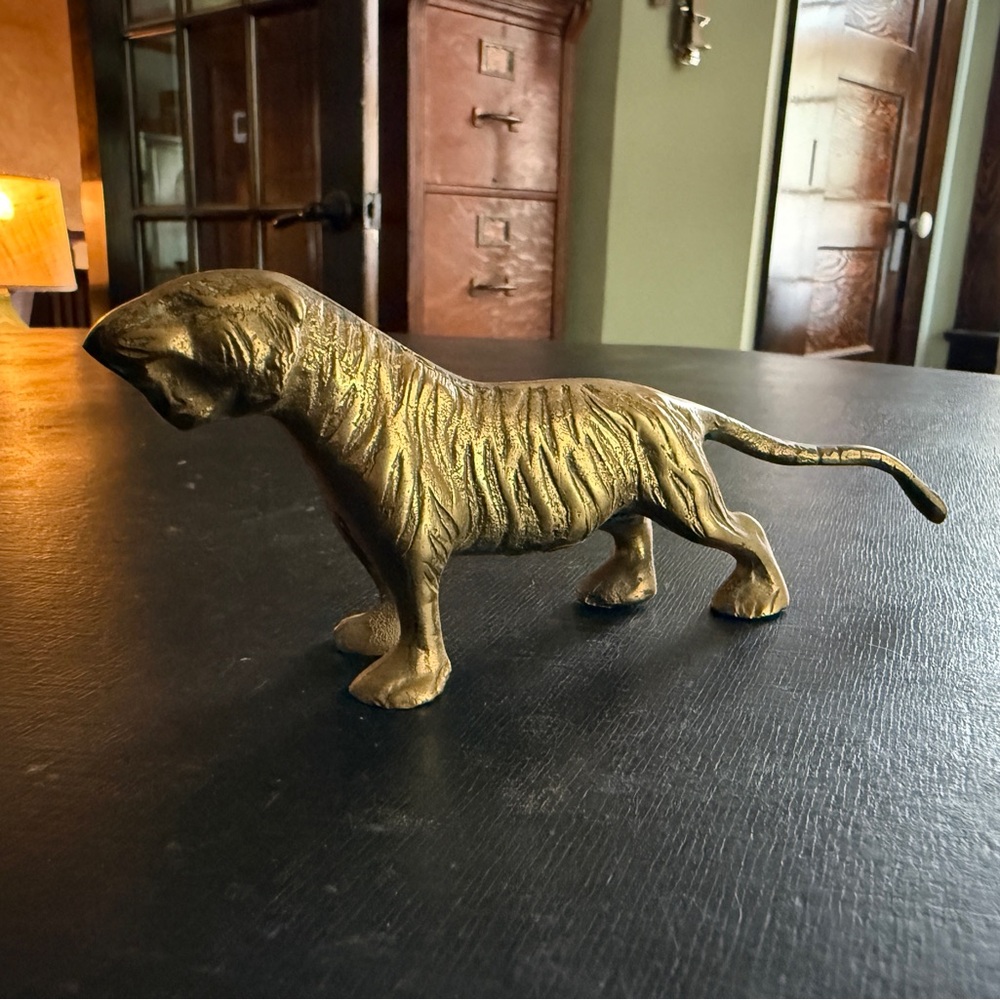 Brass Tiger Figurine